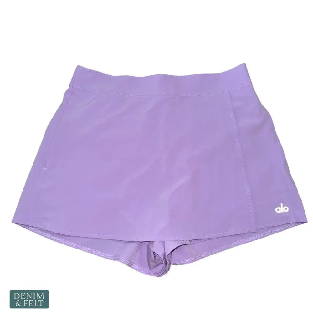 ALO Yoga Lavender Tenniscore Skort Pilates Athleisure Golf Skirt Built In Shorts